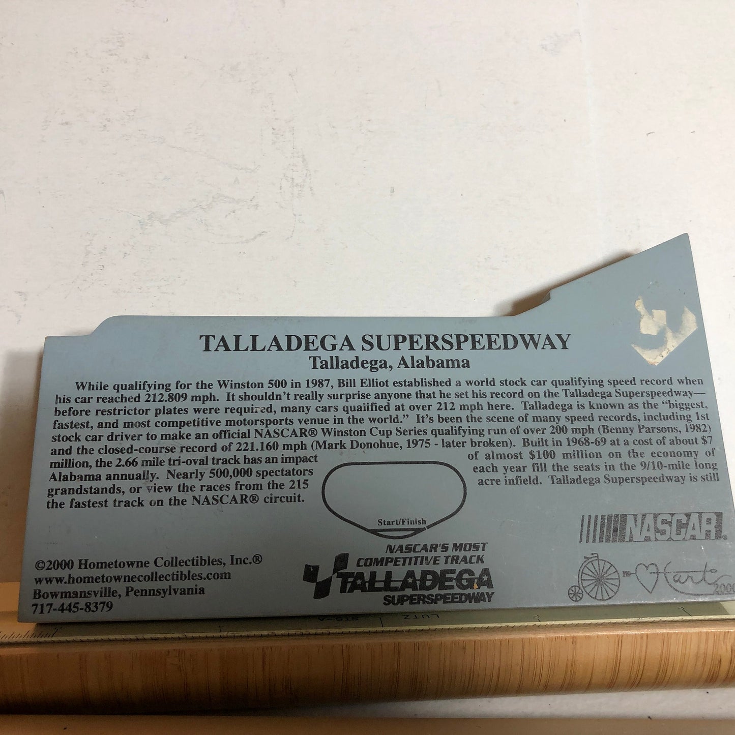Talladega Superspeedway, Nascar, Hometowne Collectibles,Vintage 2000*