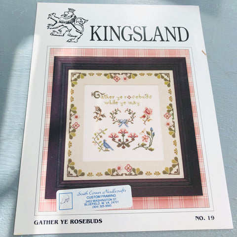 Kingsland, Gather Ye Rosbuds, Vintage 1994, Counted Cross Stitch Chart