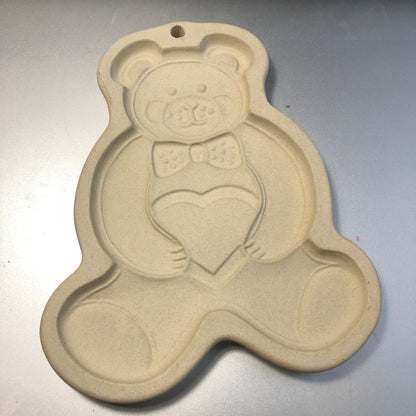Pampered Chef, Teddy Bear, Clay Cookie Mold, Vintage 1991, Collectible