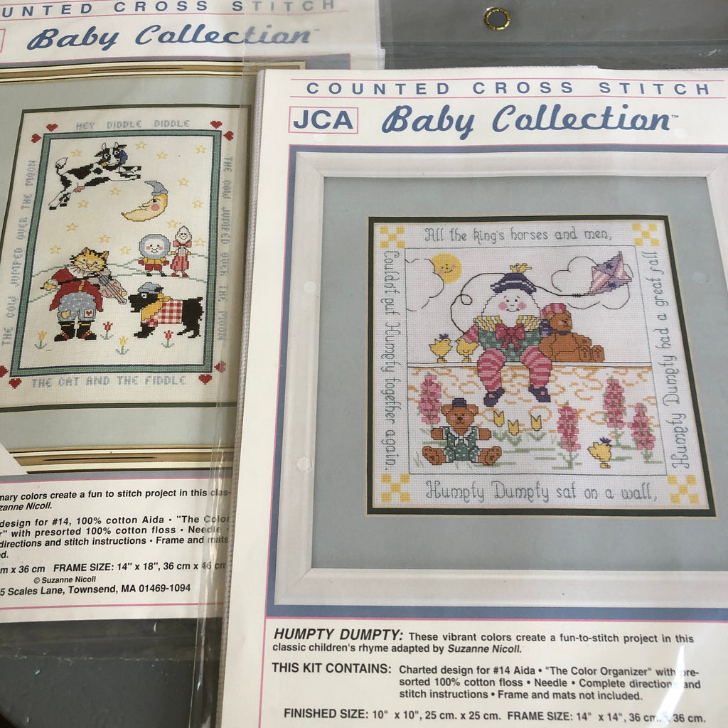 JCA, Baby Collection, Choice of 2, Counted Cross Stitch Kits, 14 Count AIDA  See Variations*
