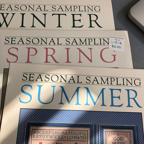 The Needle and I, Seasonal Sampling, Choice of Winter, Spring, Summer, Vintage 1986-87, Counted Cross Stitch Charts