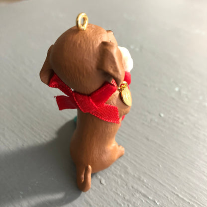 Hallmark, Puppy Love #6, Dachshund, Dated 1996, Keepsake Ornament, QX5651