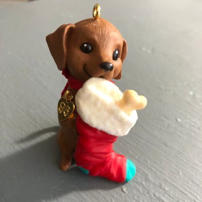 Hallmark, Puppy Love #6, Dachshund, Dated 1996, Keepsake Ornament, QX5651