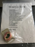 Annaliese Noel Designs, Hearts In A Row, Vintage 1997, Counted Cross Stitch Chart with Embellishments