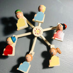 Wooden Ferris Wheel, Only Ferris Wheel Included No Stand, Vintage Christmas Decoration/ Ornament