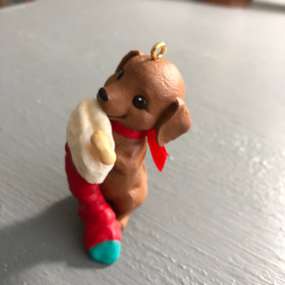 Hallmark, Puppy Love #6, Dachshund, Dated 1996, Keepsake Ornament, QX5651