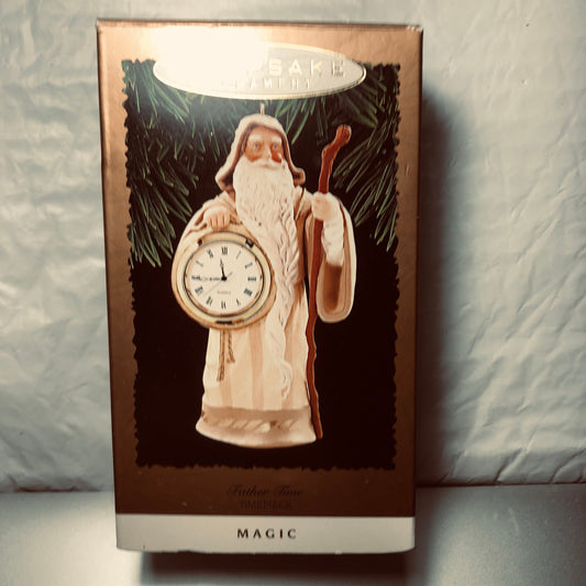 Hallmark, Father Time, Timepiece, Magic, Keepsake Ornament, Dated 1996, QLX7391
