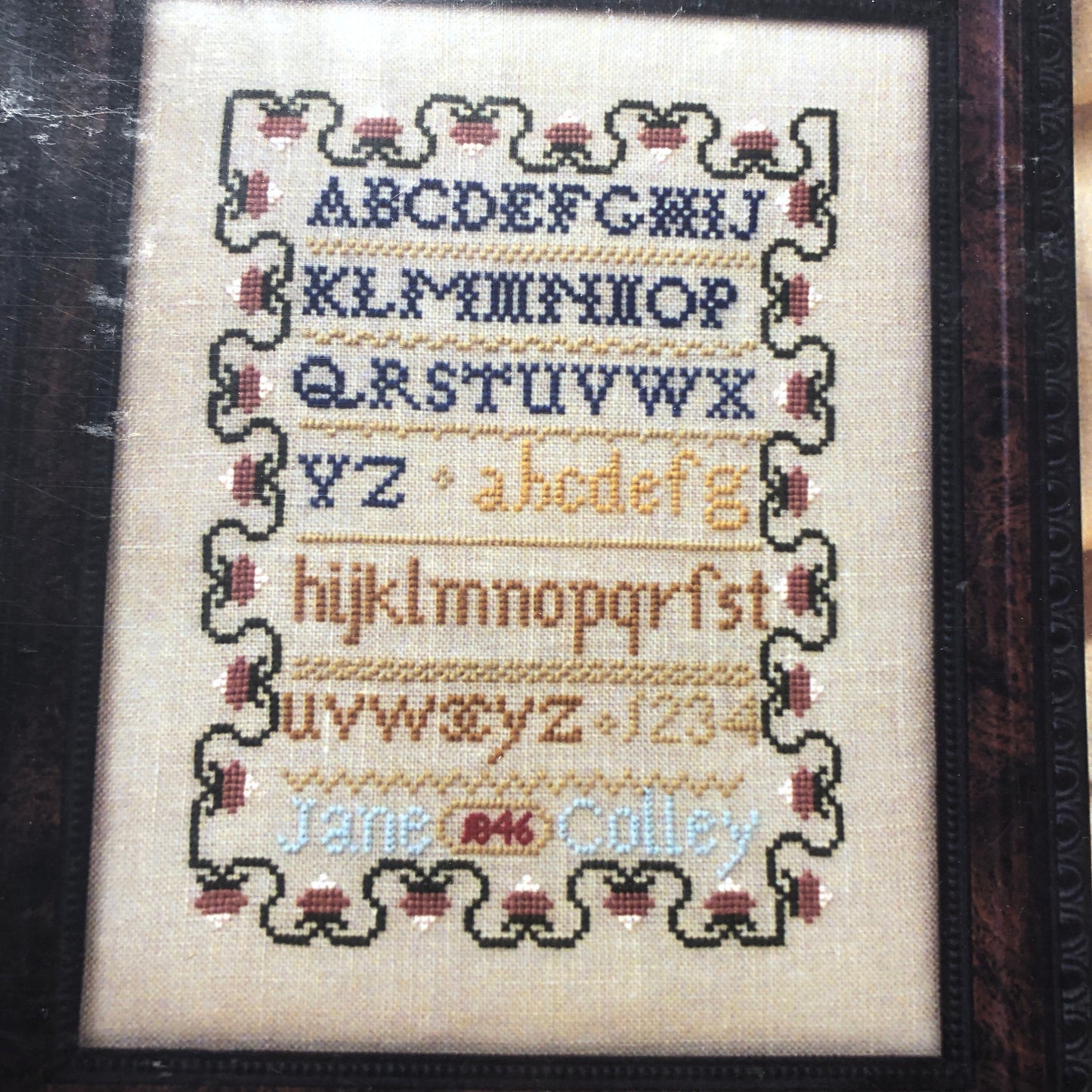 The Marking Samplar, Jane Colley 1846, Counted Cross Stitch Chart, 91w by 119h