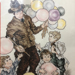 Stoney Creek Collection, Balloon Man, The Saturday Evening Post, Vintage*,*Counted Cross Stitch Pattern, 16 by 20 inch