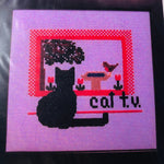 Cindy Valentine Designs, Quick Takes, Cat T.V., 2005, Counted Cross Stitch Chart