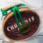 Embroidery Hoop with Hobby Horse, Says Christmas on other side Ornament