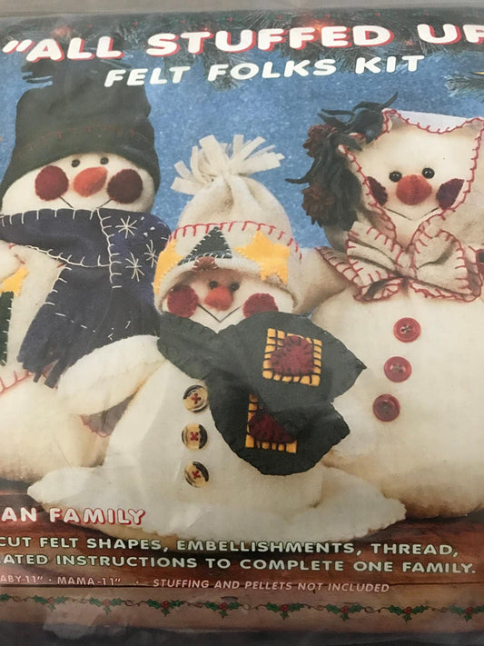All Stuffed Up Felt Folks Kit Snowman Family kit