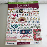 Cross Stitch Motif Series 2, Baby & Kids, and Series 3, Borders, Set Of 2, Cross Stitch Soft Cover Books