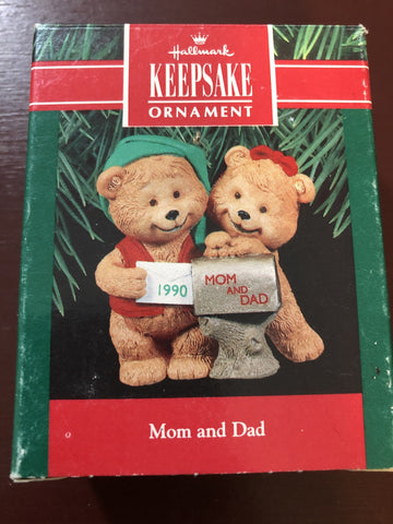 Hallmark, Mom and Dad, Dated 1990, Keepsake Ornament, QX4593*