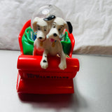 Disney's 101 Dalmations, McDonalds, Toy Snow Globe, Dog Sledding, Dated 1996, Promotional Collectible