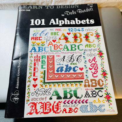 Jeanette Crews, Dale Burdette, 101 Alphabets, Vintage 1988, Counted Cross Stitch Chart