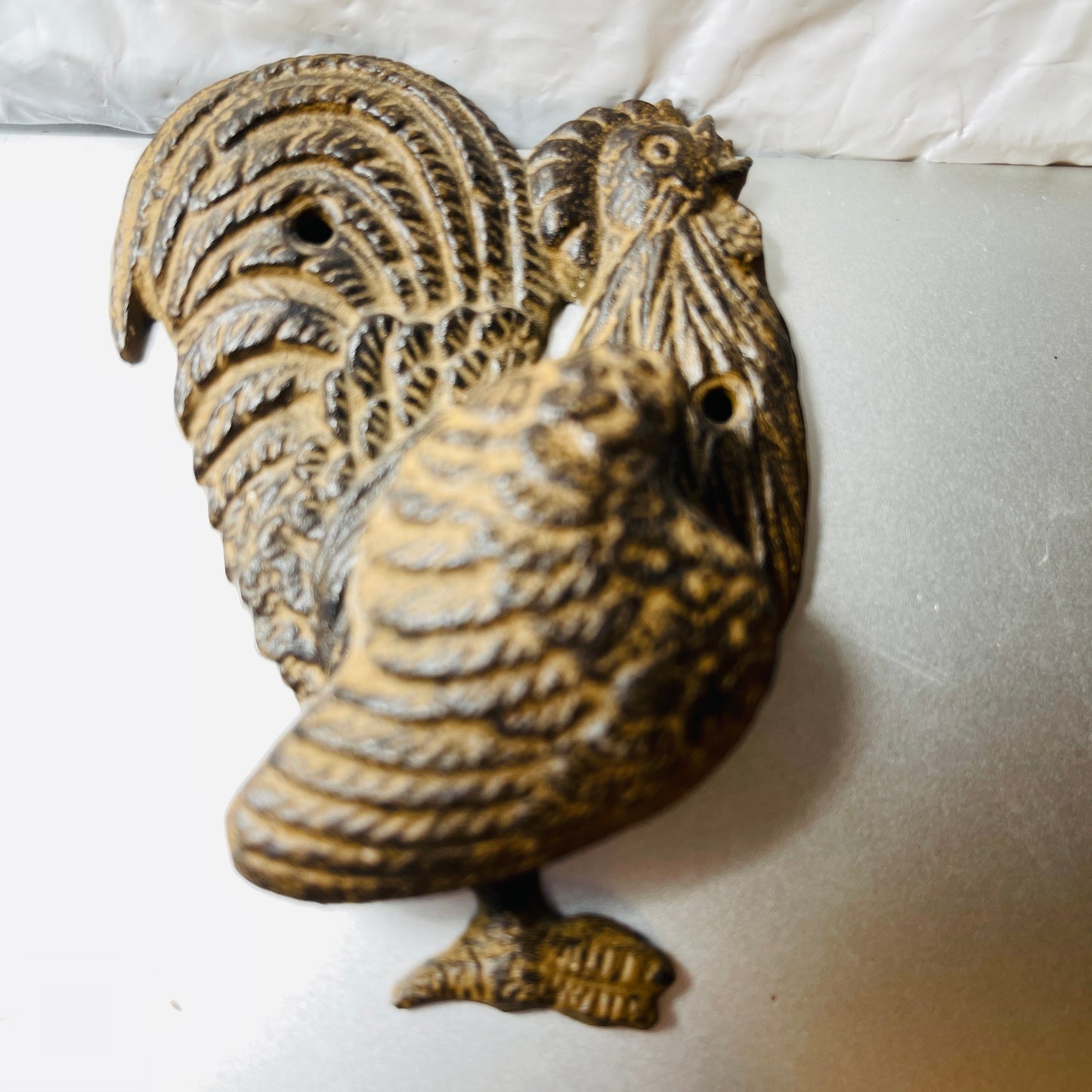 Cast Iron Rooster Door Knocker, Vintage Restoration Hardware