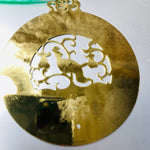Twelve Days of Christmas, Dated 1982, Gold Tone  Metal Ornament
