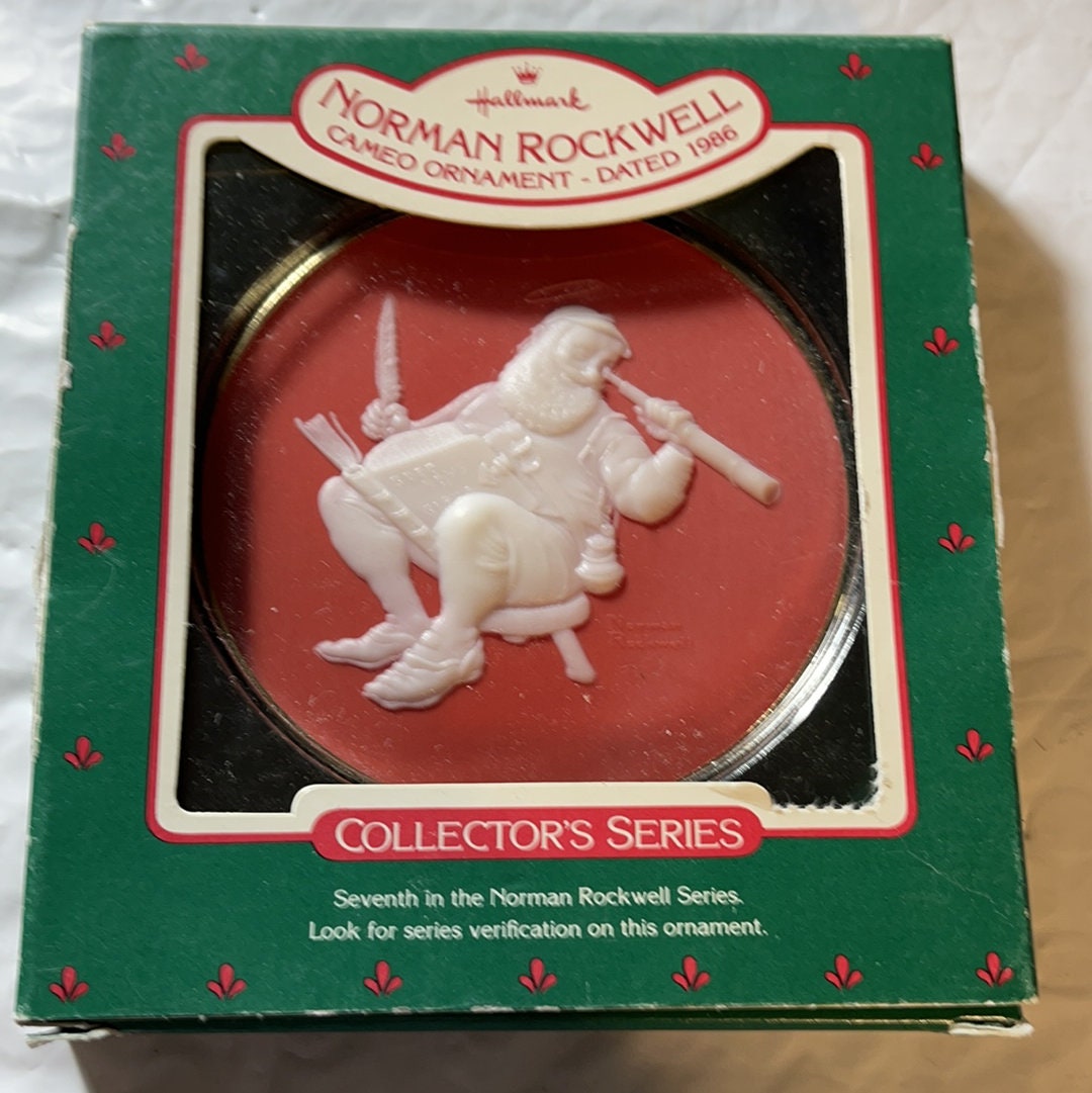 Hallmark, Norman Rockwell #7, Checking Up, Dated 1986, Cameo Ornament, QX321-3