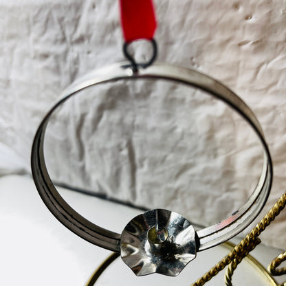 Tin Mini Candle Holder Hoop Ornament