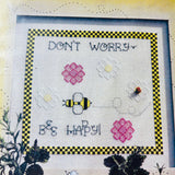 Ladybug Lane, Be Happy, w/ Ladybug Button, Vintage 2002, Counted Cross Stitch Chart