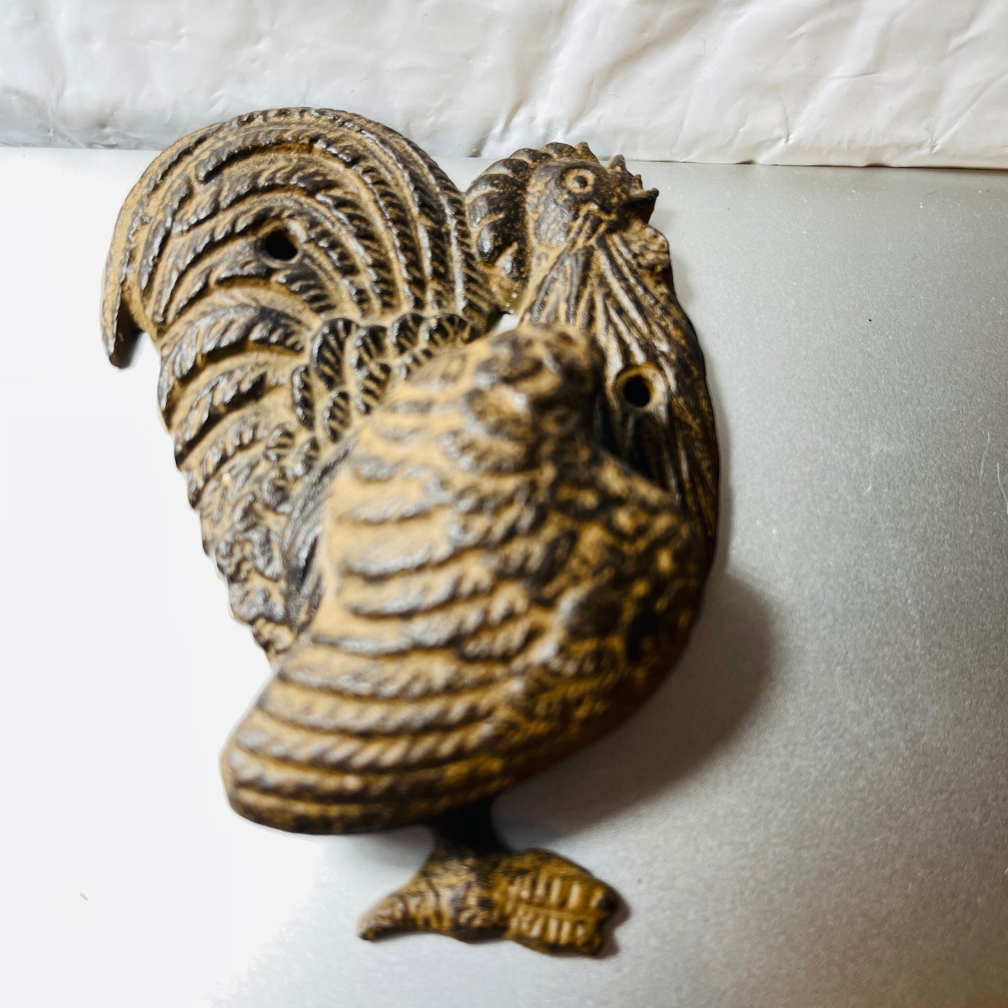 Cast Iron Rooster Door Knocker, Vintage Restoration Hardware