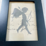 Scherenschnitte, Cupid Valentines, St Of 2, Framed Pictures, Vintage Collectible