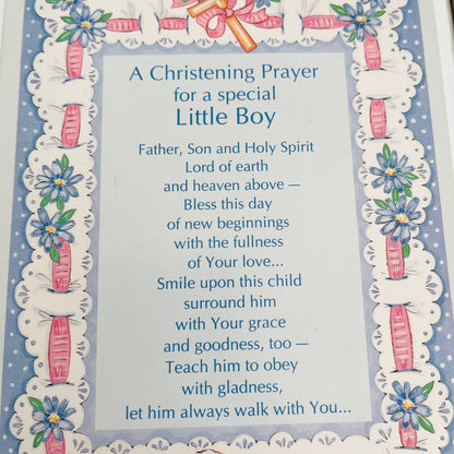 Abbey Press, A Christening Prayer For A Special Boy, Vintage 1991 Plaque, Wall Hanging