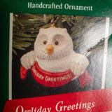 Hallmark, Owliday Greetings, Vintage 1990, Keepsake Ornament
