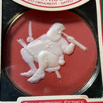 Hallmark, Norman Rockwell #7, Checking Up, Dated 1986, Cameo Ornament, QX321-3
