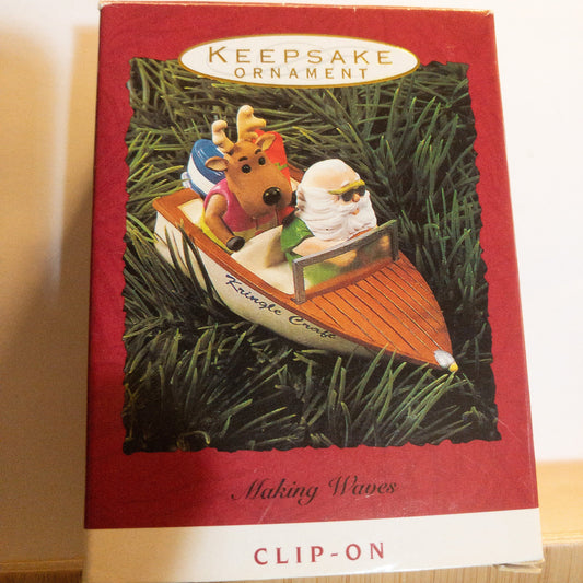 Hallmark, Making Waves, Vintage 1993, Clip-On Keepsake Ornament, QX5775