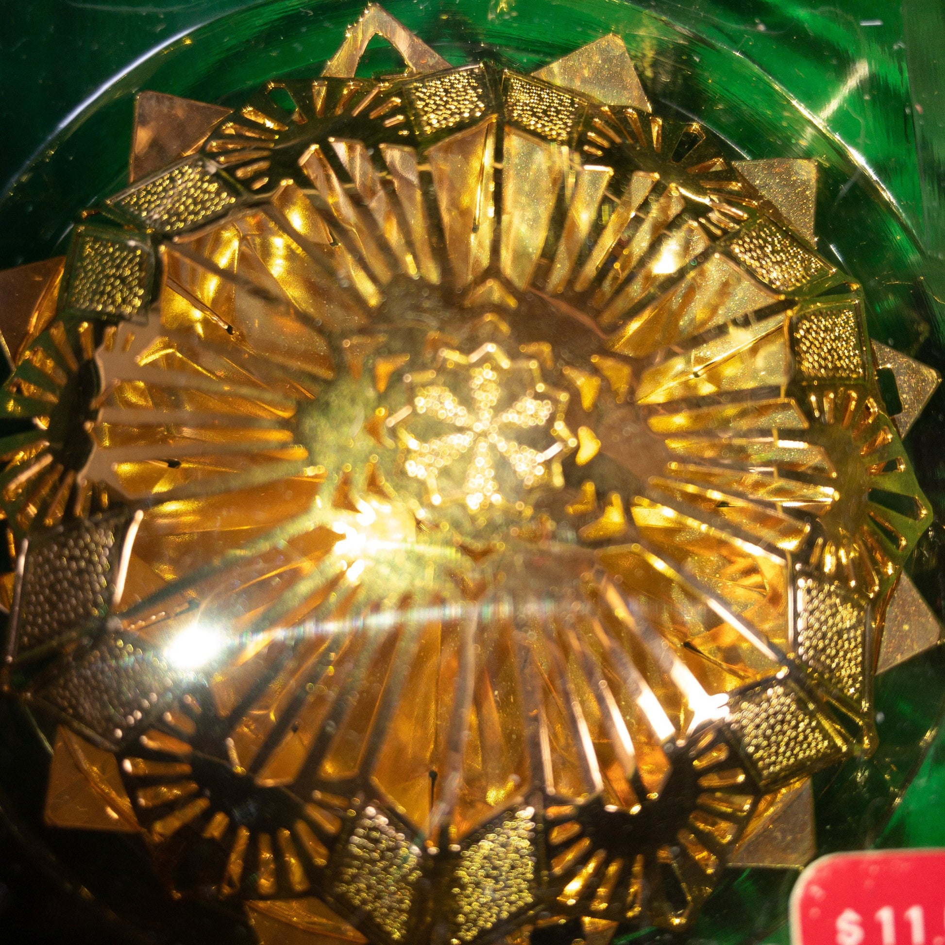 Hallmark, Lacy Brass Snowflake, Vintage 1987, Lighted Ornament