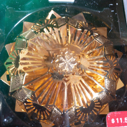 Hallmark, Lacy Brass Snowflake, Vintage 1987, Lighted Ornament