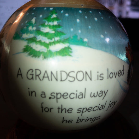 Hallmark, Grandson, Vintage 1978, Satin Ball, Keepsake Ornament, QX2156*