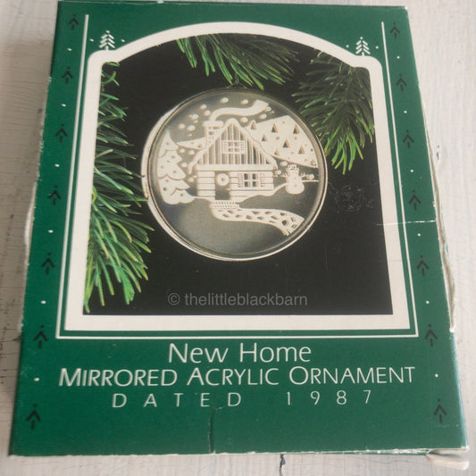 Hallmark, New Home Mirrored Acrylic, Dated 1987, Keepsake Ornament, QX3767