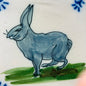 Painted Bunny, Made In Portugal, Tile Trivet, Vintage Collectible