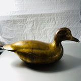 Heavy Brass Duck Figurine