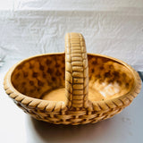 Ceramic Wicker Look Basket,Vintage 1983, Collectible