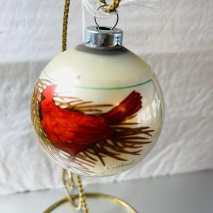 Hallmark, Cardinal, Vintage 1976, Glass Ball, Christmas Ornament, QX2051