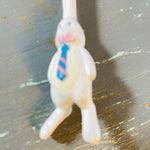 Dept. 56 Long Ear, White Wooden Bunny Collectible Miniature Figurine