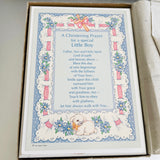 Abbey Press, A Christening Prayer For A Special Boy, Vintage 1991 Plaque, Wall Hanging