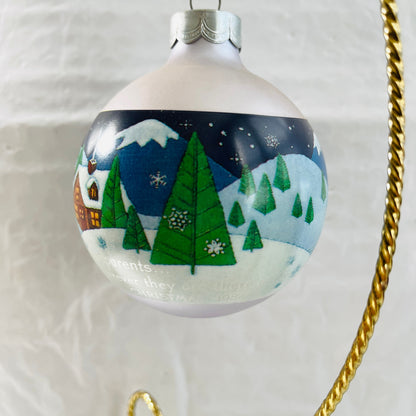 Hallmark, Grandparents, Vintage 1984, Keepsake Glass Ball Ornament, QX2561