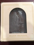 Hallmark, Shepherd Scene, Holiday Highlights, Dated Christmas 1981, Acrylic Ornament, QX5002
