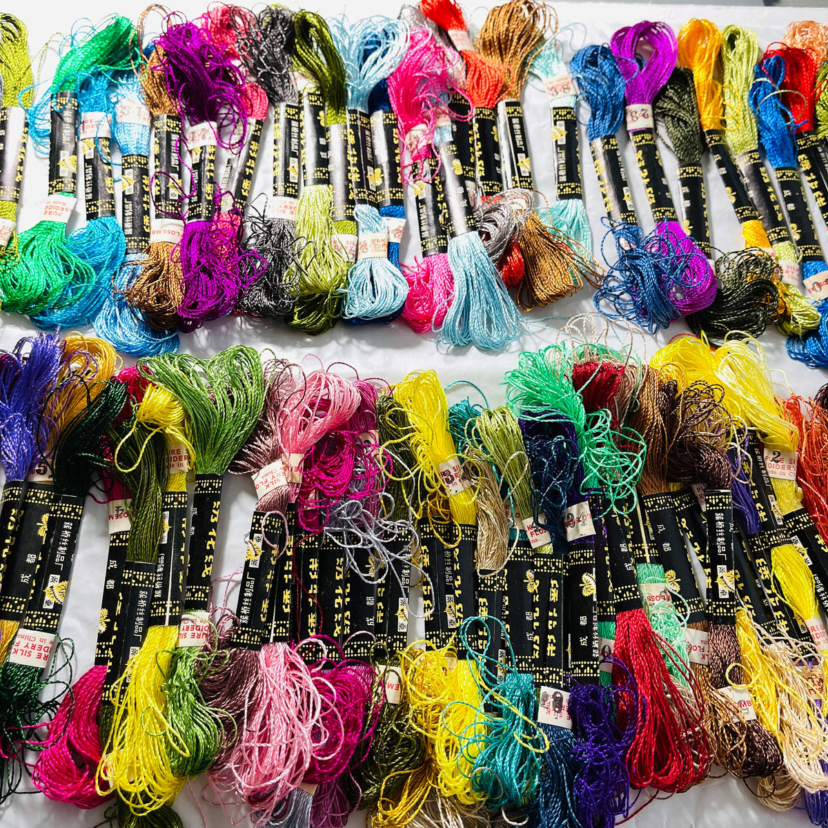 Pure China Silk Co., 75 14 Yard Skeins, Amazing Vintage Silk Thread, Letter Explaining Thread Included