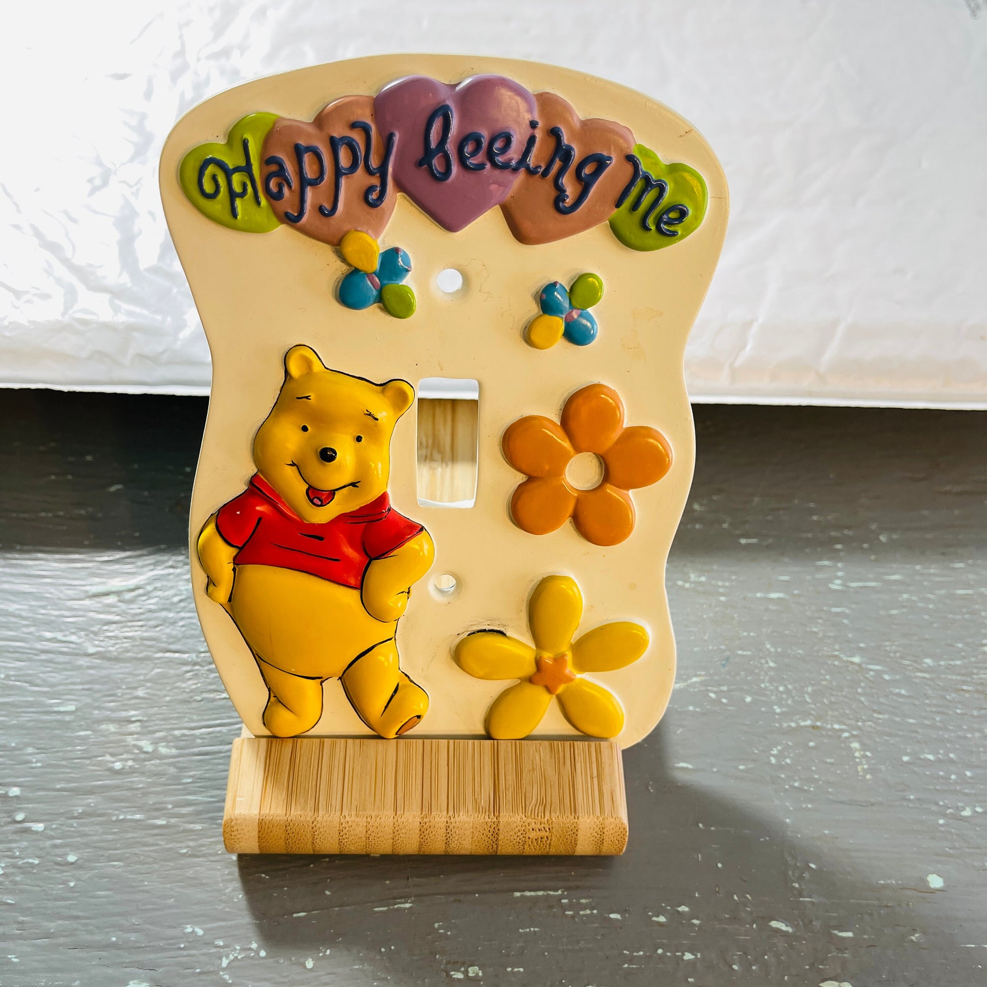 Winnie the pooh, Happy Beeing Me, Vintage Switchplate Cover