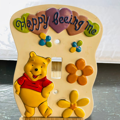Winnie the pooh, Happy Beeing Me, Vintage Switchplate Cover