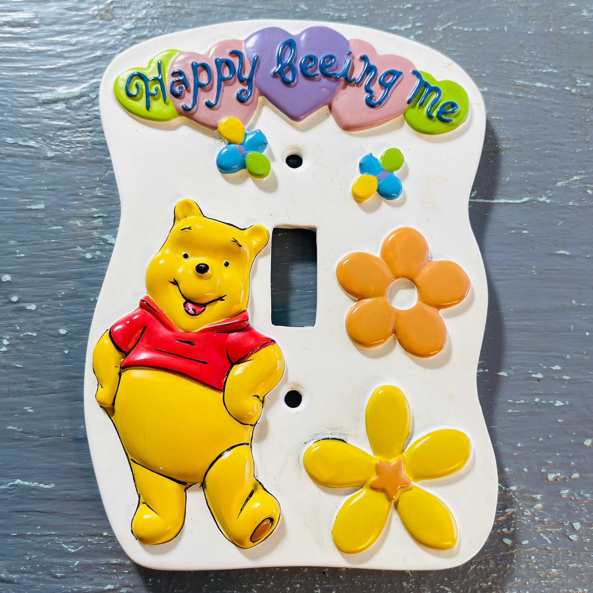 Winnie the pooh, Happy Beeing Me, Vintage Switchplate Cover