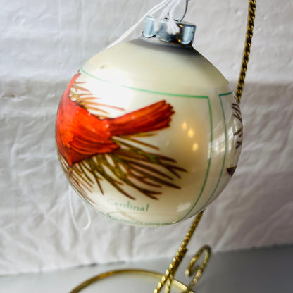 Hallmark, Cardinal, Vintage 1976, Glass Ball, Christmas Ornament, QX2051