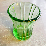 Fancy Heavy Glasses, Handmade in Mexico, Choice Of Clear Blue Or Clear Green, Vintage Collectibles