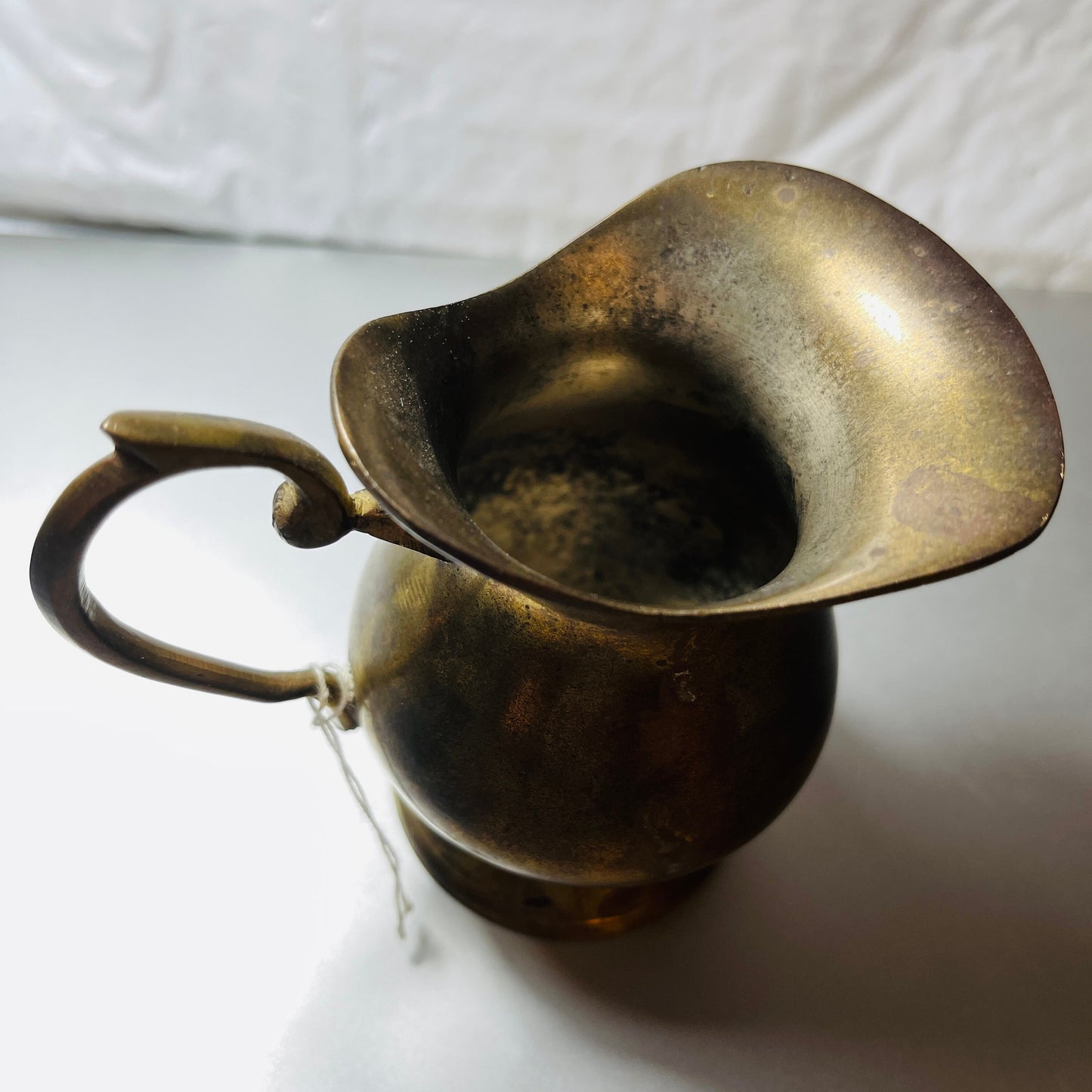 Small Brass Creamer/Syrup Pitcher, Vintage Decorative Collectible